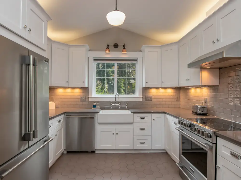 A home kitchen with its lighting and power points