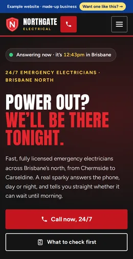 Northgate Electrical example website