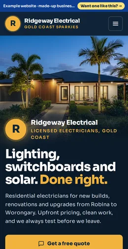 Ridgeway Electrical example website