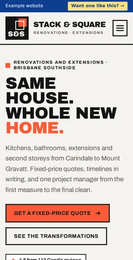 Stack & Square example website